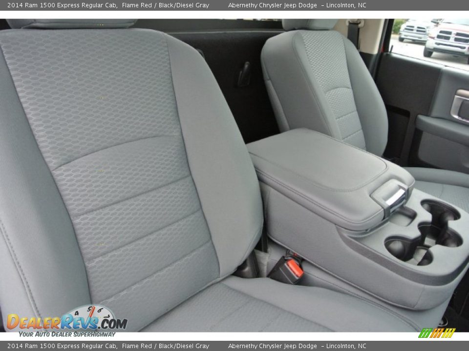 2014 Ram 1500 Express Regular Cab Flame Red / Black/Diesel Gray Photo #21