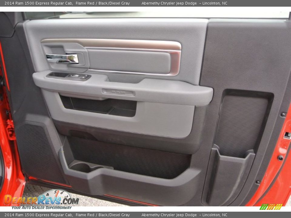 2014 Ram 1500 Express Regular Cab Flame Red / Black/Diesel Gray Photo #22