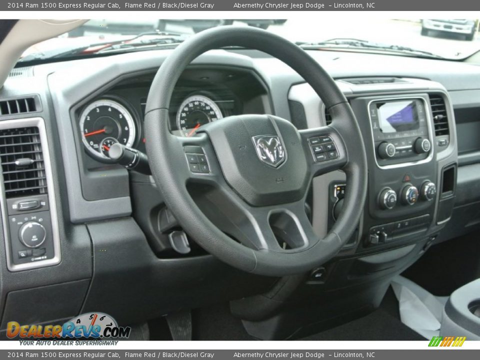 2014 Ram 1500 Express Regular Cab Flame Red / Black/Diesel Gray Photo #26