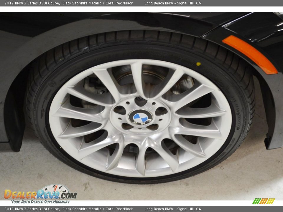 2012 BMW 3 Series 328i Coupe Black Sapphire Metallic / Coral Red/Black Photo #3
