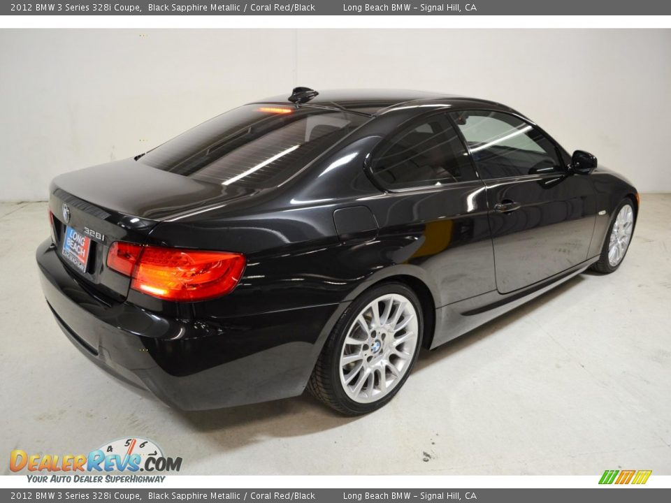 2012 BMW 3 Series 328i Coupe Black Sapphire Metallic / Coral Red/Black Photo #5