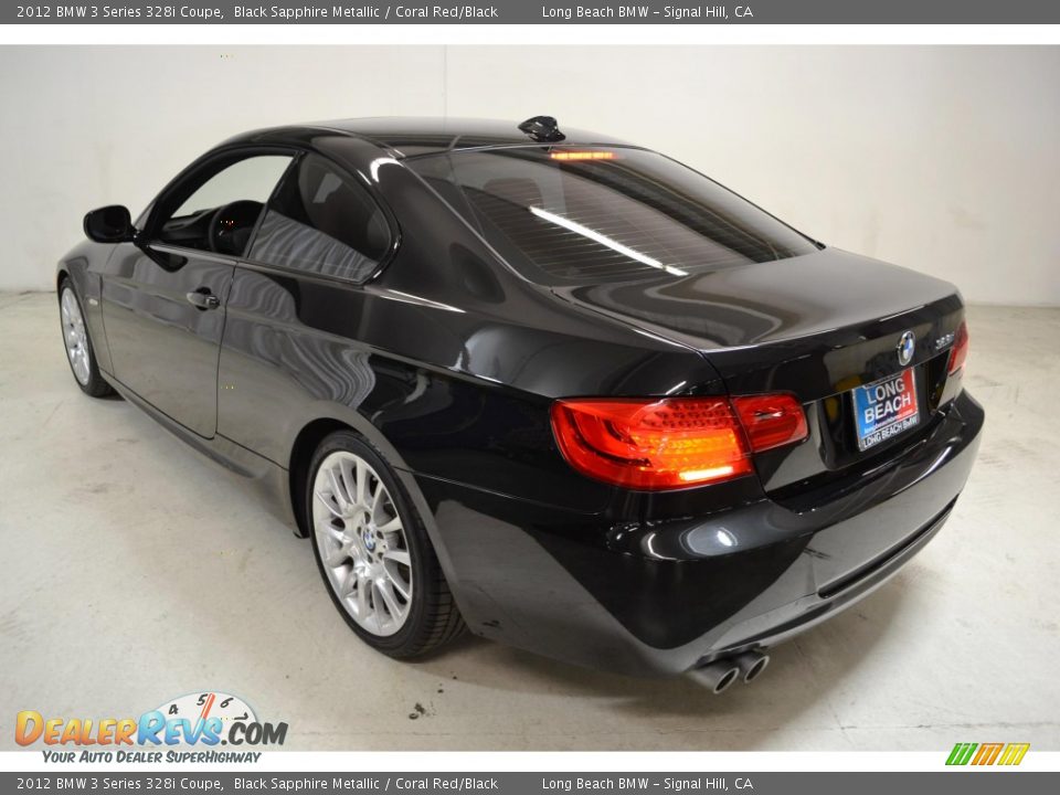2012 BMW 3 Series 328i Coupe Black Sapphire Metallic / Coral Red/Black Photo #6