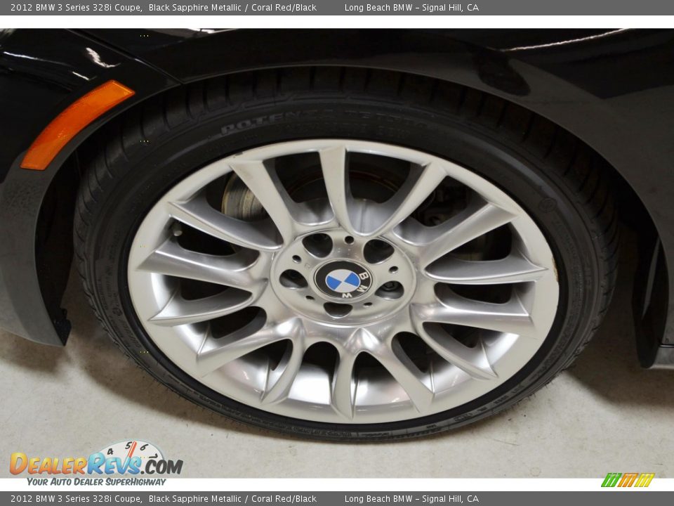 2012 BMW 3 Series 328i Coupe Black Sapphire Metallic / Coral Red/Black Photo #9