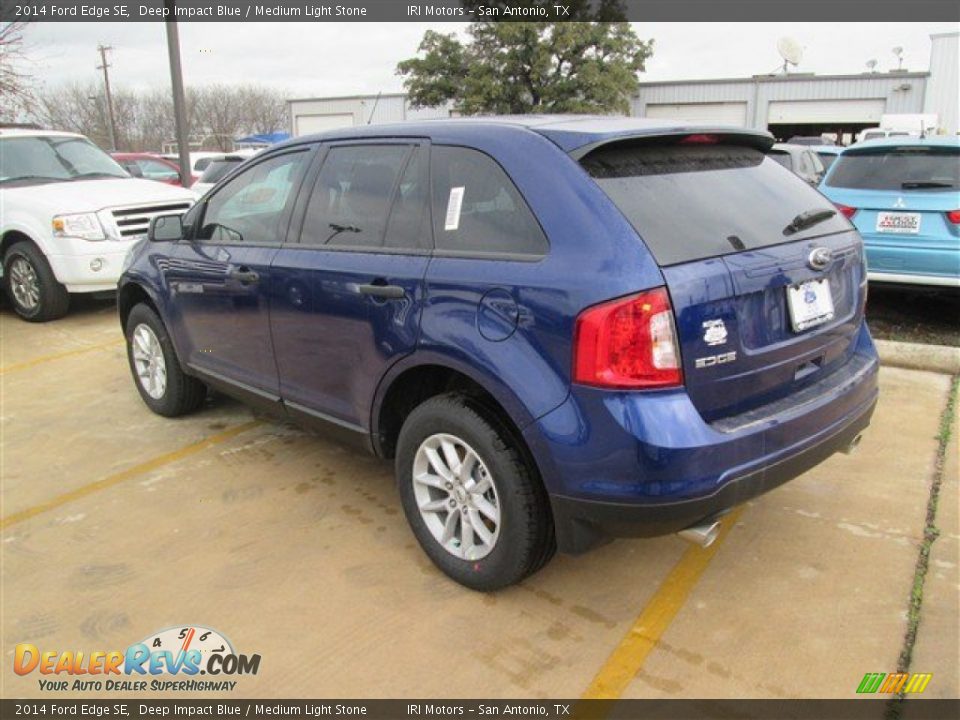 2014 Ford Edge SE Deep Impact Blue / Medium Light Stone Photo #5