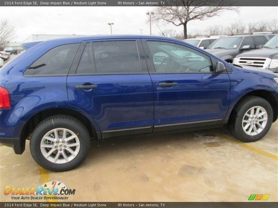 2014 Ford Edge SE Deep Impact Blue / Medium Light Stone Photo #8