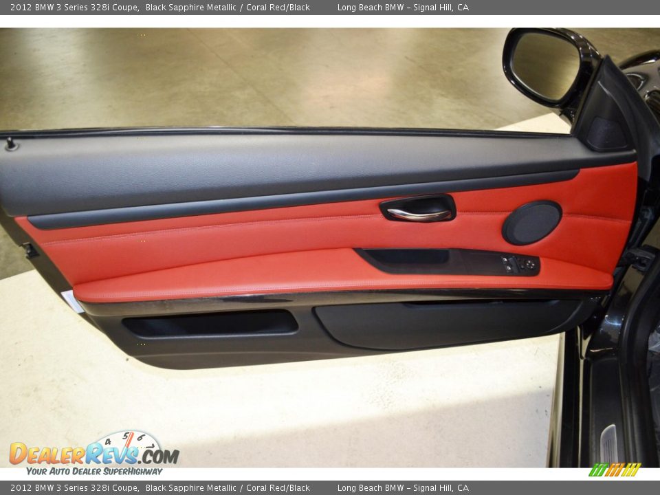 2012 BMW 3 Series 328i Coupe Black Sapphire Metallic / Coral Red/Black Photo #15
