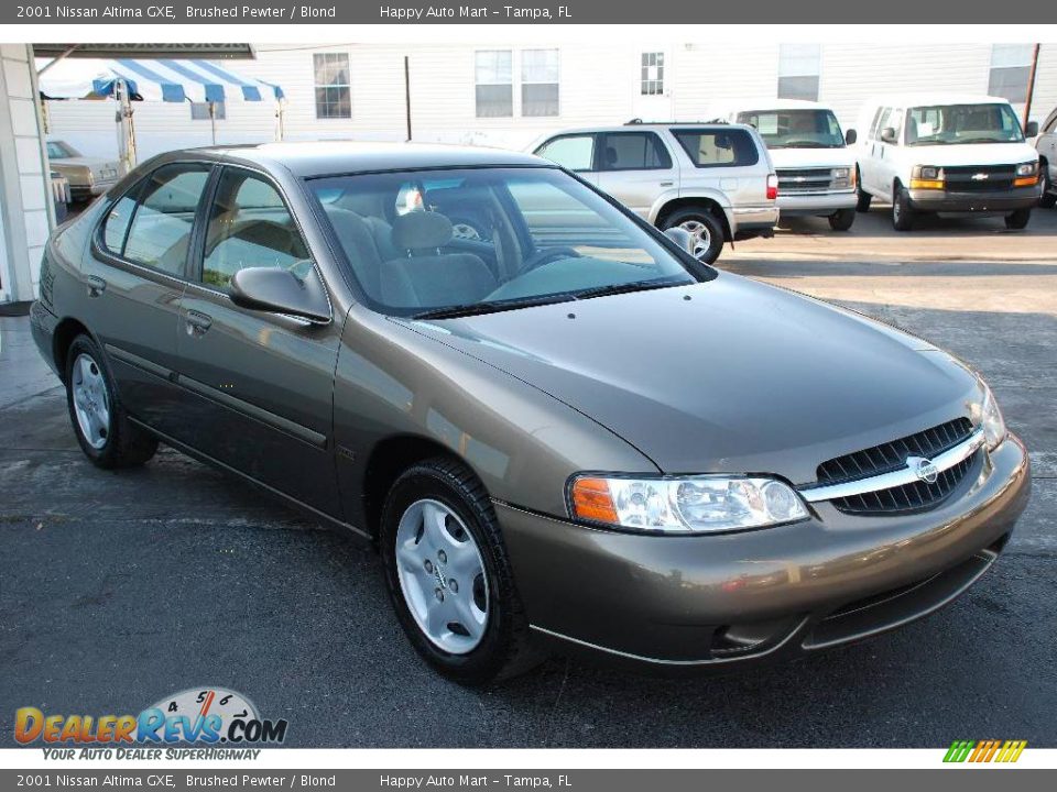 2001 Nissan Altima GXE Brushed Pewter / Blond Photo #2