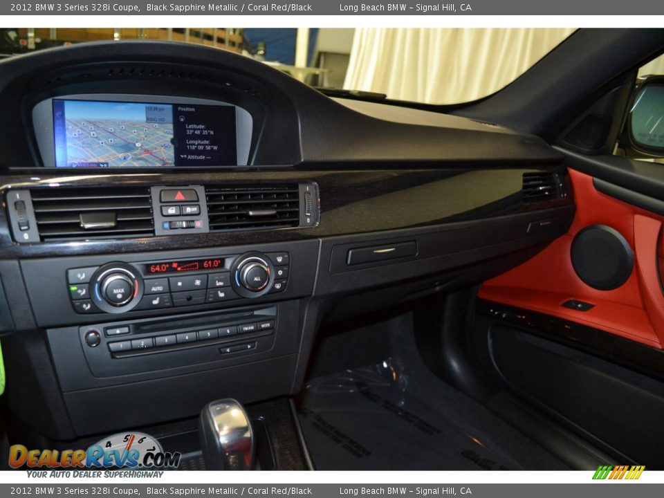 2012 BMW 3 Series 328i Coupe Black Sapphire Metallic / Coral Red/Black Photo #24