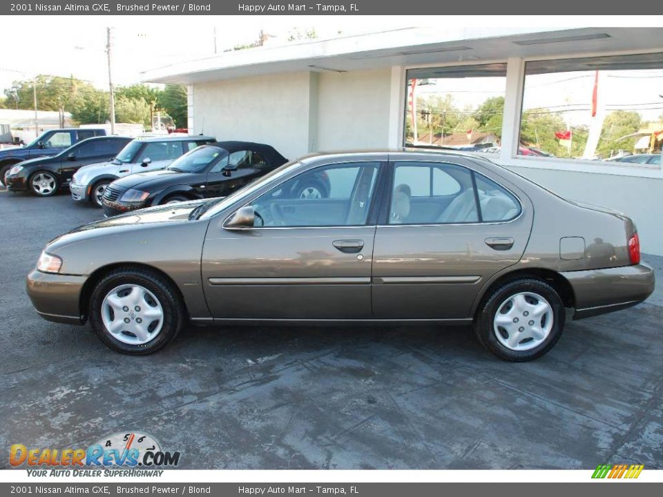 2001 Nissan Altima GXE Brushed Pewter / Blond Photo #7
