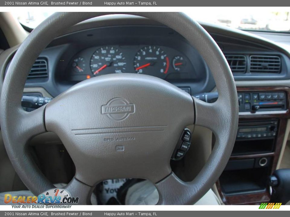 2001 Nissan Altima GXE Brushed Pewter / Blond Photo #10