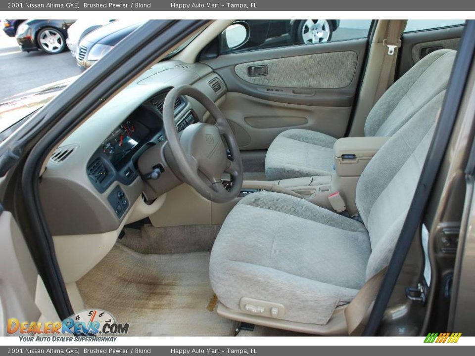 2001 Nissan Altima GXE Brushed Pewter / Blond Photo #15