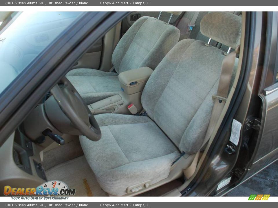 2001 Nissan Altima GXE Brushed Pewter / Blond Photo #16