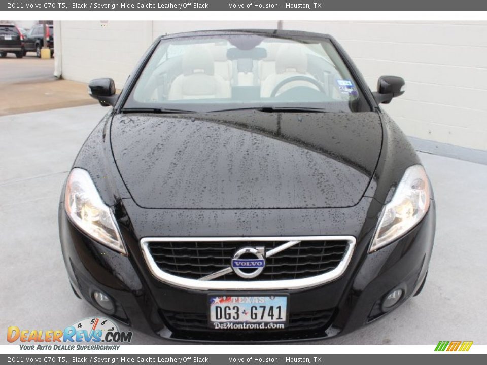 2011 Volvo C70 T5 Black / Soverign Hide Calcite Leather/Off Black Photo #2