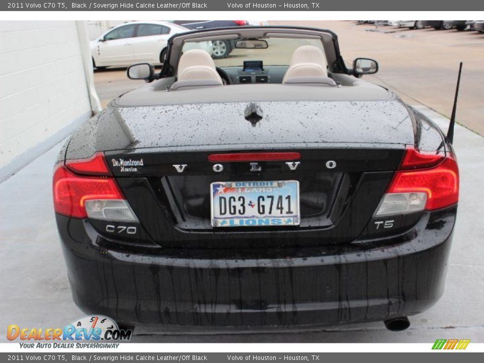 2011 Volvo C70 T5 Black / Soverign Hide Calcite Leather/Off Black Photo #5