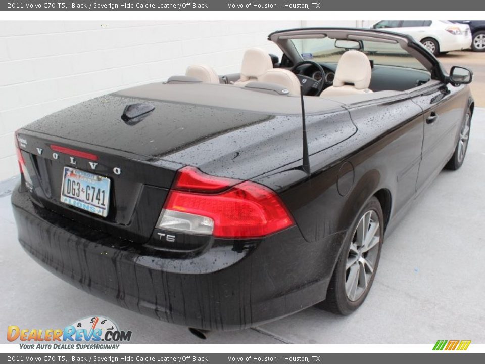 2011 Volvo C70 T5 Black / Soverign Hide Calcite Leather/Off Black Photo #6