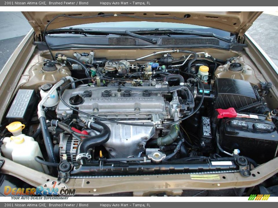 2001 Nissan Altima GXE Brushed Pewter / Blond Photo #19