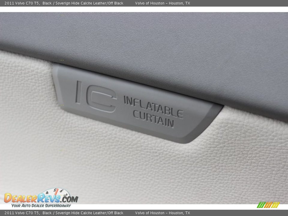 2011 Volvo C70 T5 Black / Soverign Hide Calcite Leather/Off Black Photo #10