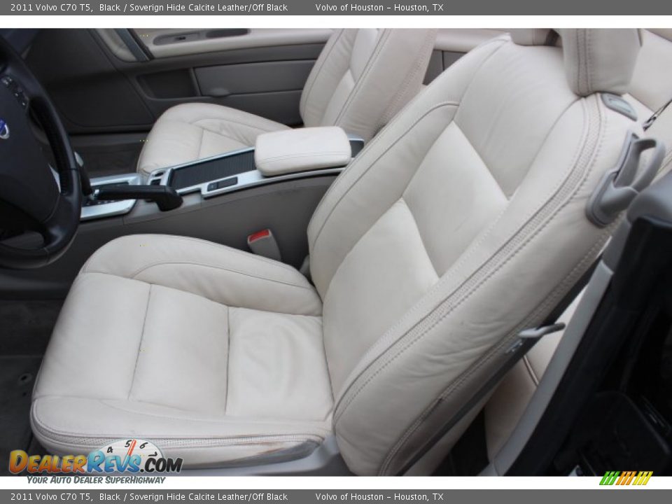 2011 Volvo C70 T5 Black / Soverign Hide Calcite Leather/Off Black Photo #12
