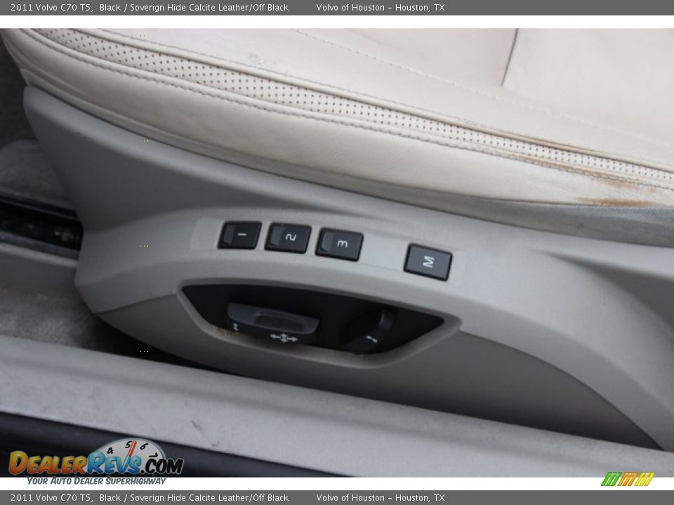 2011 Volvo C70 T5 Black / Soverign Hide Calcite Leather/Off Black Photo #13