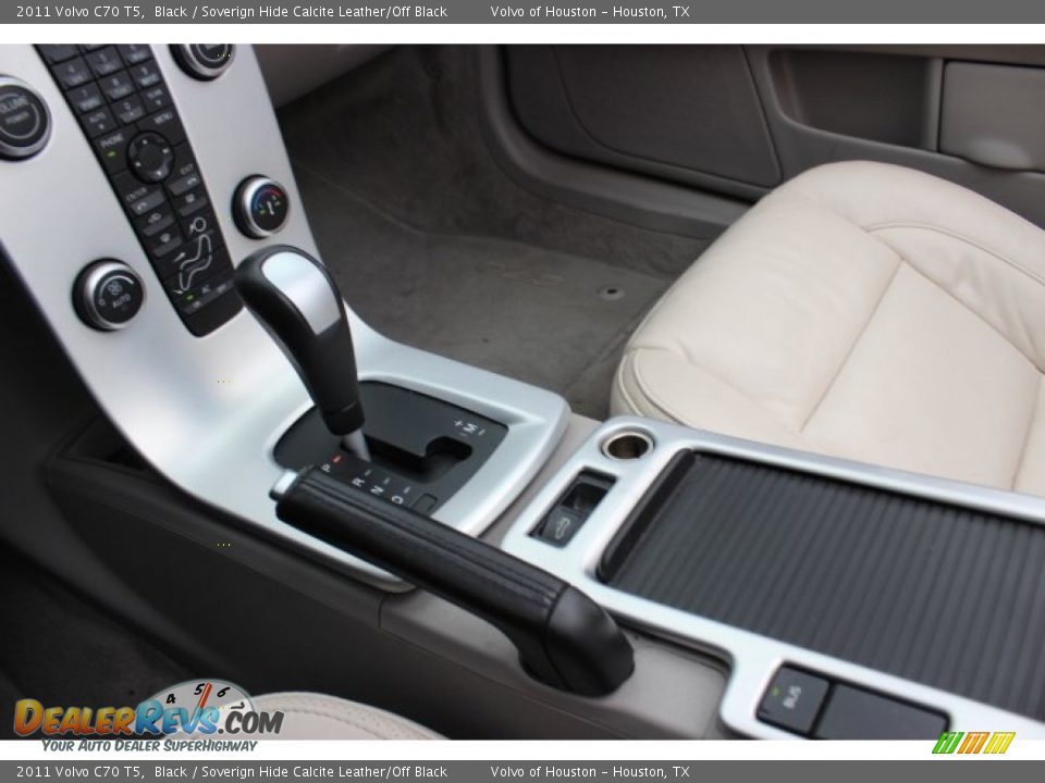2011 Volvo C70 T5 Black / Soverign Hide Calcite Leather/Off Black Photo #15
