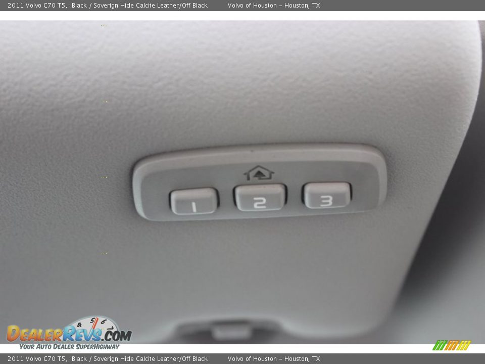 2011 Volvo C70 T5 Black / Soverign Hide Calcite Leather/Off Black Photo #16