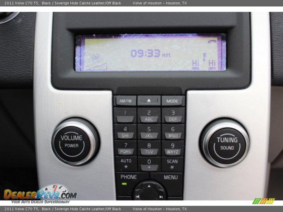 2011 Volvo C70 T5 Black / Soverign Hide Calcite Leather/Off Black Photo #21
