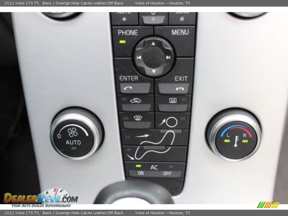 2011 Volvo C70 T5 Black / Soverign Hide Calcite Leather/Off Black Photo #22