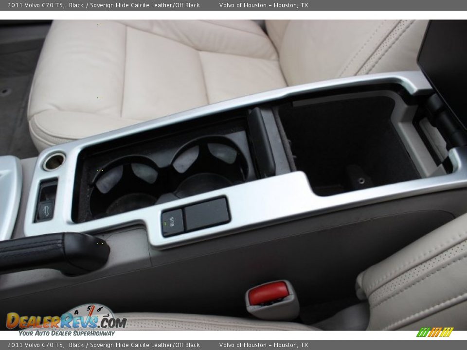 2011 Volvo C70 T5 Black / Soverign Hide Calcite Leather/Off Black Photo #23