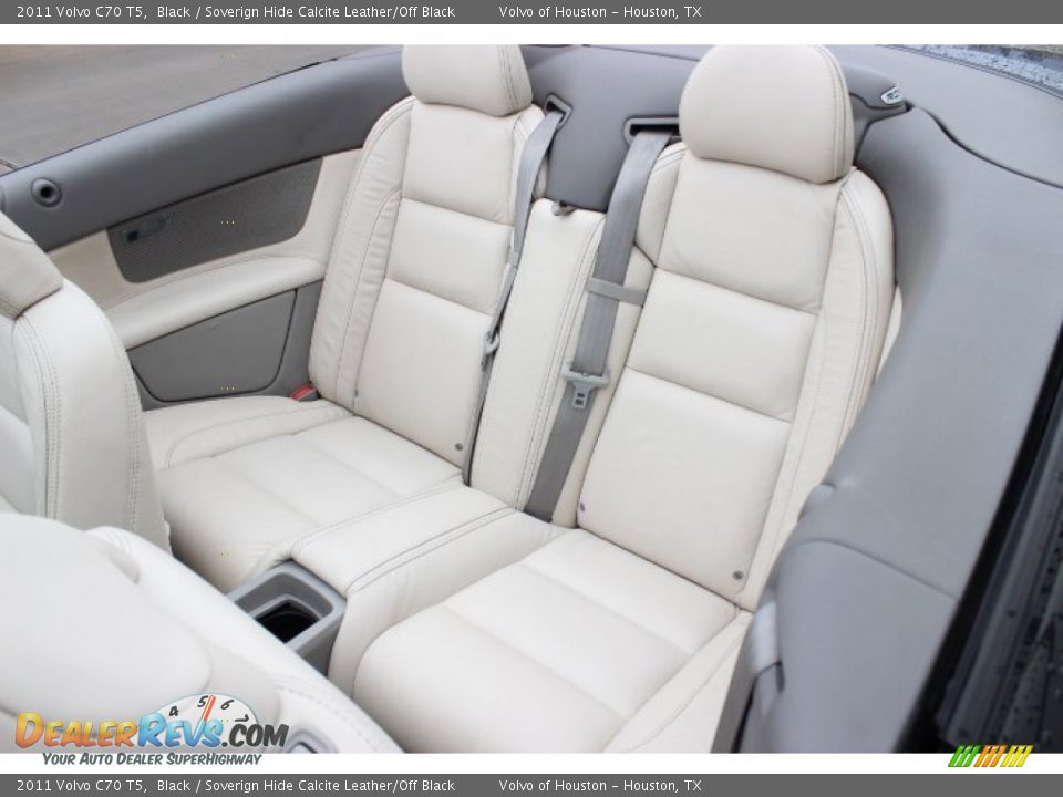 2011 Volvo C70 T5 Black / Soverign Hide Calcite Leather/Off Black Photo #27