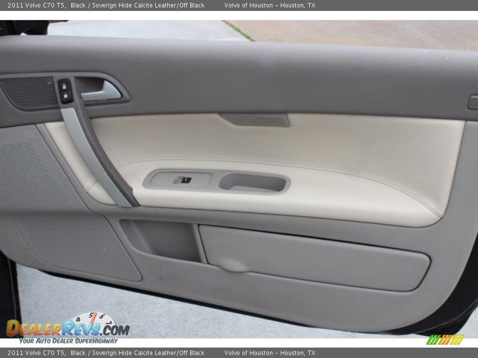 2011 Volvo C70 T5 Black / Soverign Hide Calcite Leather/Off Black Photo #29