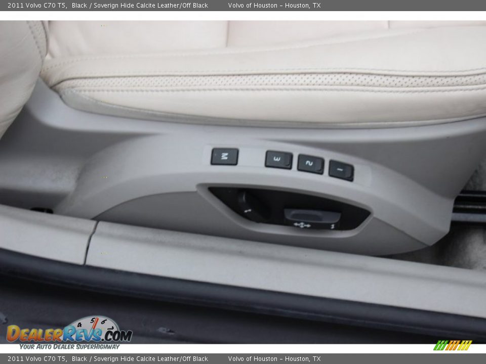 2011 Volvo C70 T5 Black / Soverign Hide Calcite Leather/Off Black Photo #32