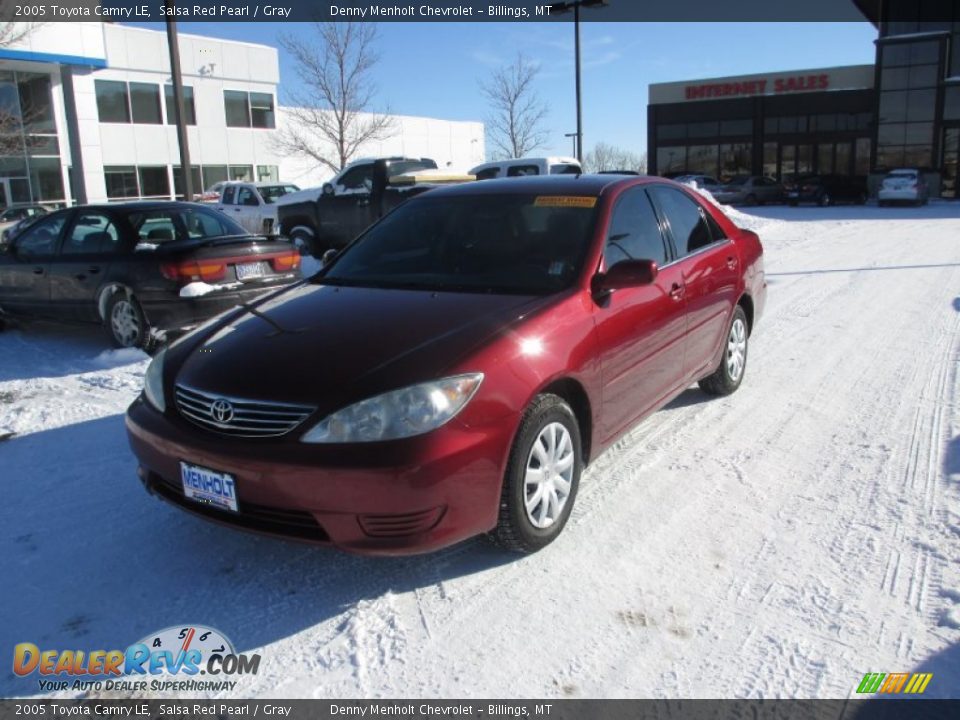 2005 Toyota Camry LE Salsa Red Pearl / Gray Photo #2