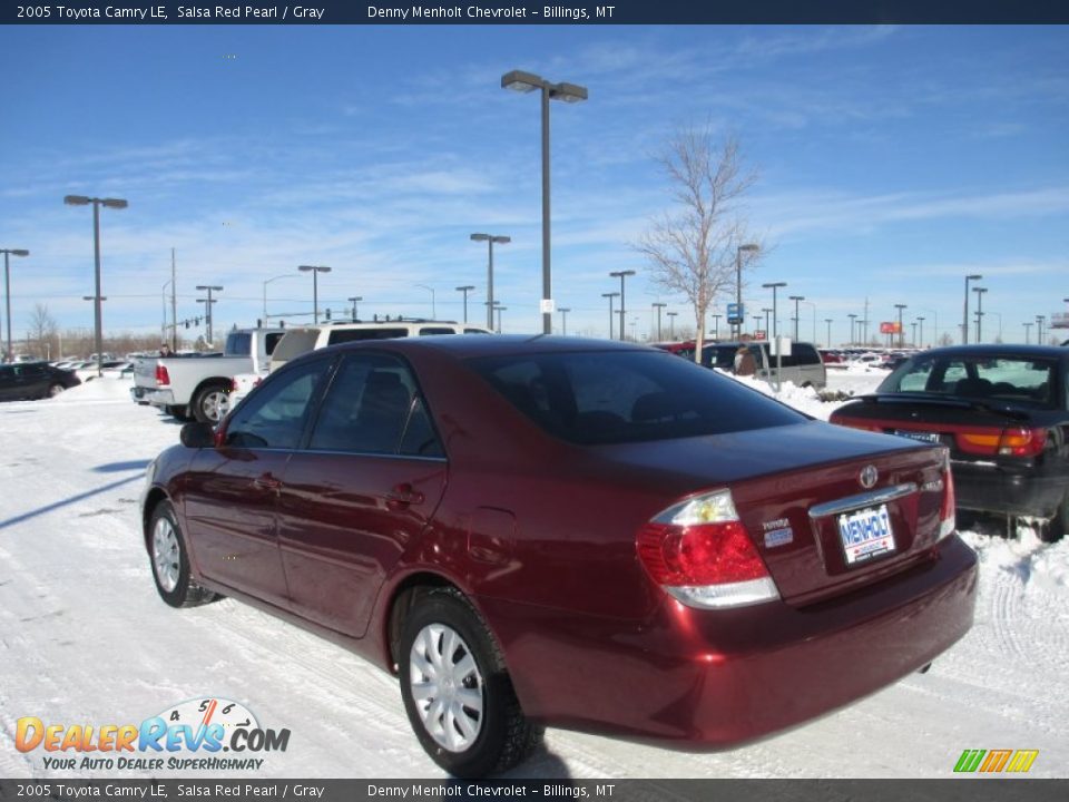 2005 Toyota Camry LE Salsa Red Pearl / Gray Photo #3