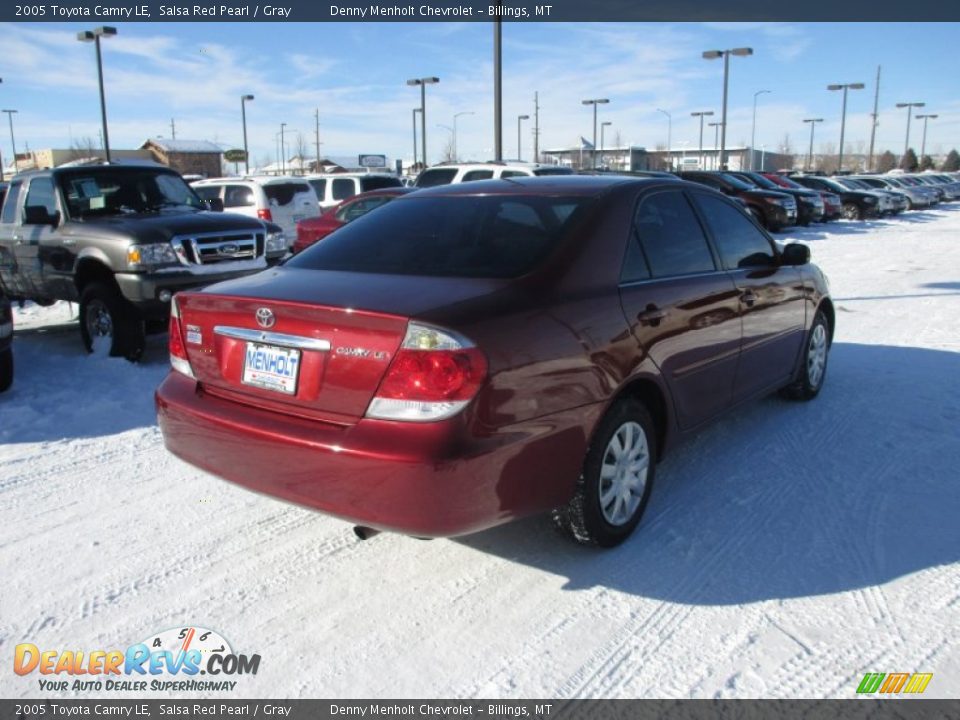 2005 Toyota Camry LE Salsa Red Pearl / Gray Photo #4