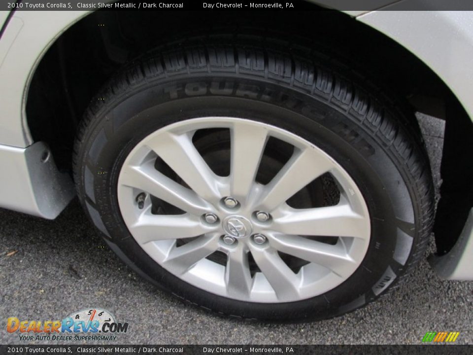 2010 Toyota Corolla S Classic Silver Metallic / Dark Charcoal Photo #6