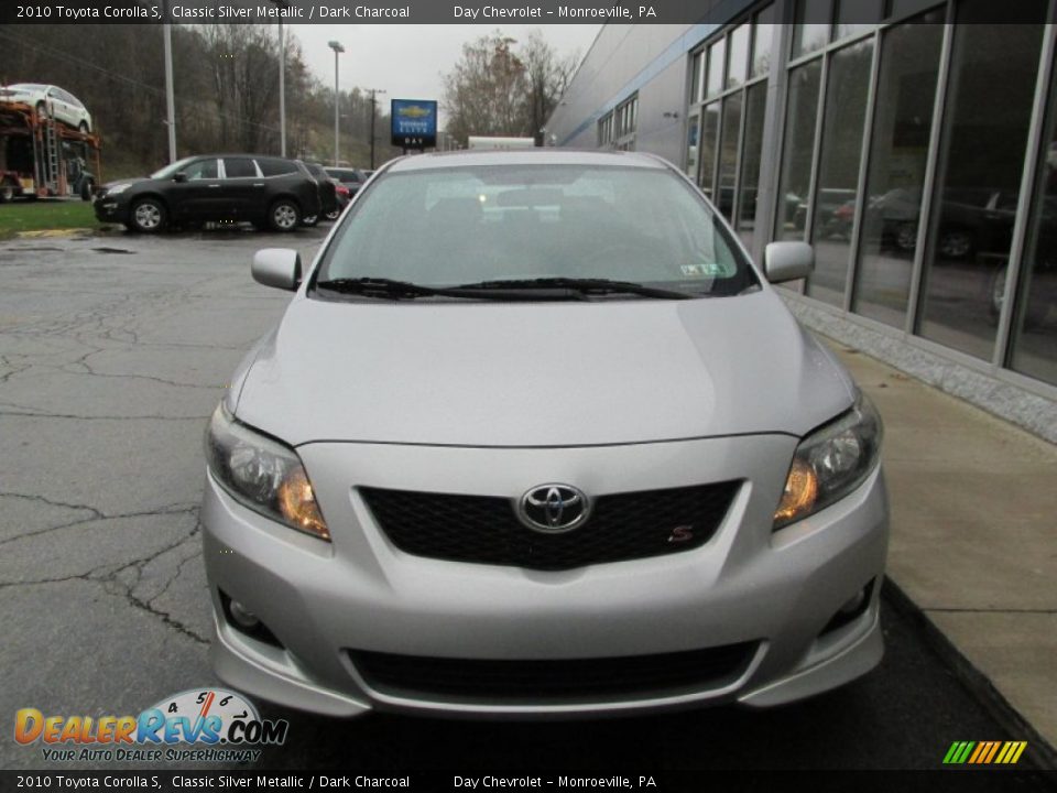 2010 Toyota Corolla S Classic Silver Metallic / Dark Charcoal Photo #8