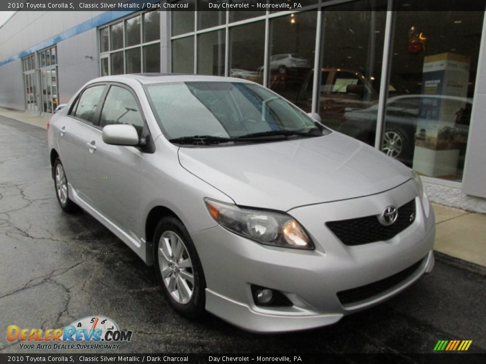 2010 Toyota Corolla S Classic Silver Metallic / Dark Charcoal Photo #9