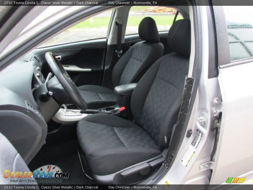 2010 Toyota Corolla S Classic Silver Metallic / Dark Charcoal Photo #12