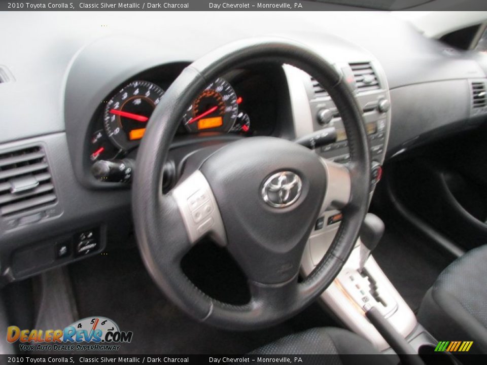 2010 Toyota Corolla S Classic Silver Metallic / Dark Charcoal Photo #14