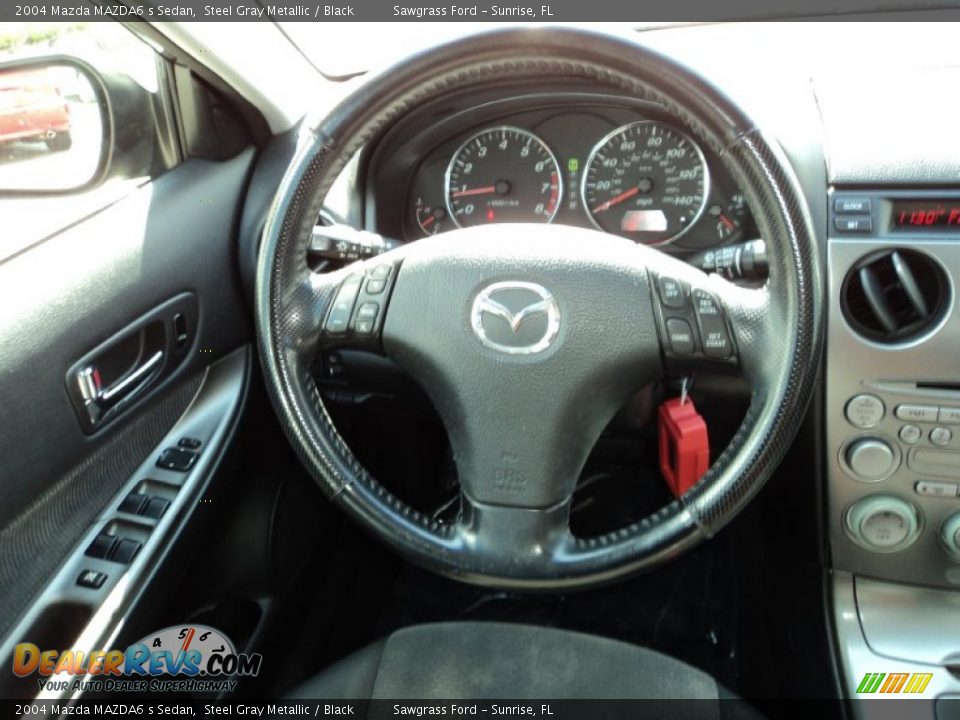 2004 Mazda MAZDA6 s Sedan Steel Gray Metallic / Black Photo #25