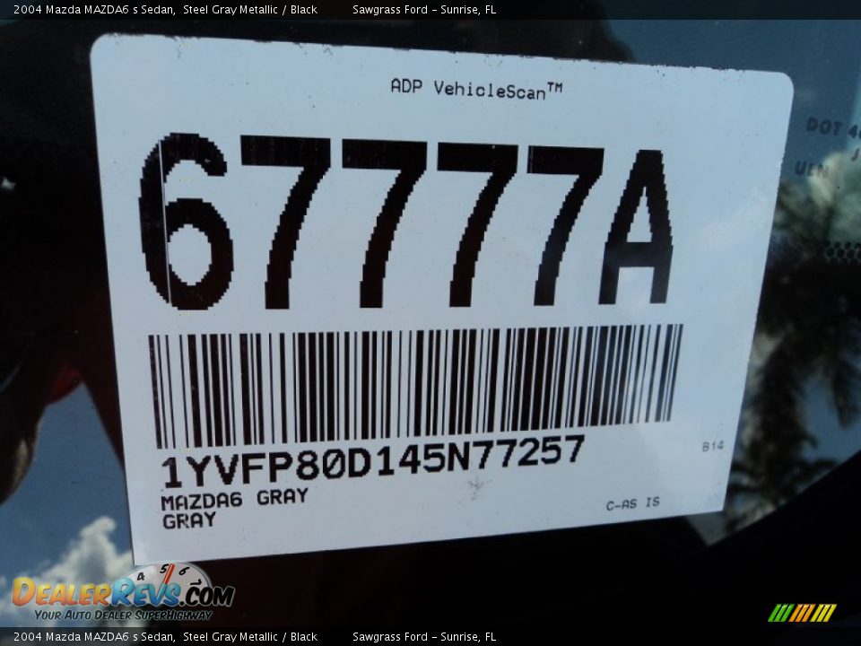 2004 Mazda MAZDA6 s Sedan Steel Gray Metallic / Black Photo #34