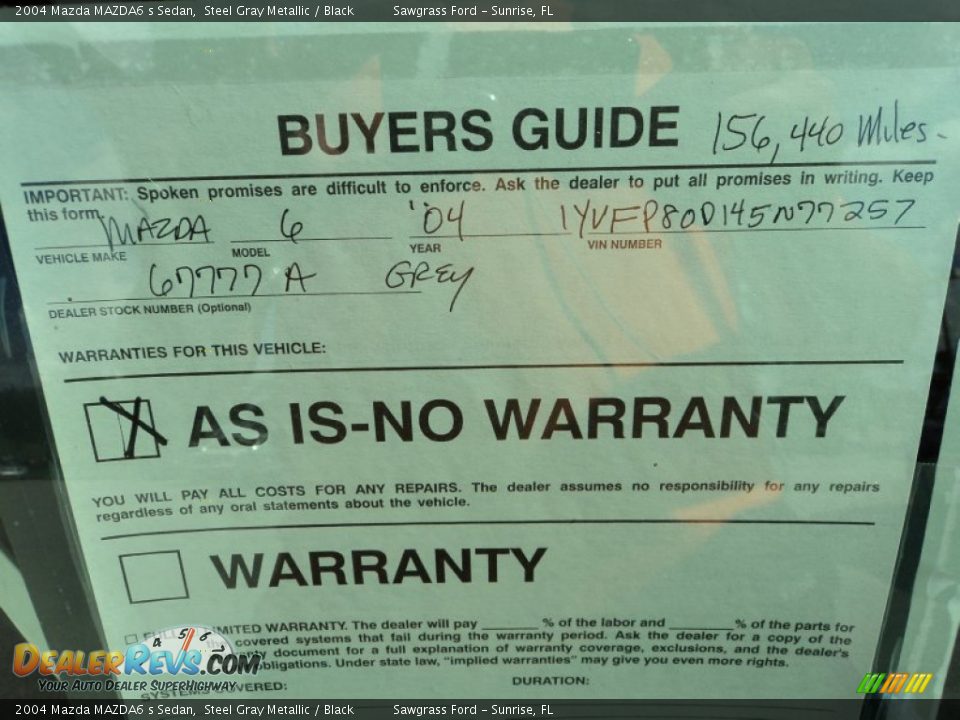 2004 Mazda MAZDA6 s Sedan Steel Gray Metallic / Black Photo #35