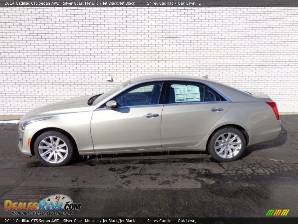 2014 Cadillac CTS Sedan AWD Silver Coast Metallic / Jet Black/Jet Black Photo #7