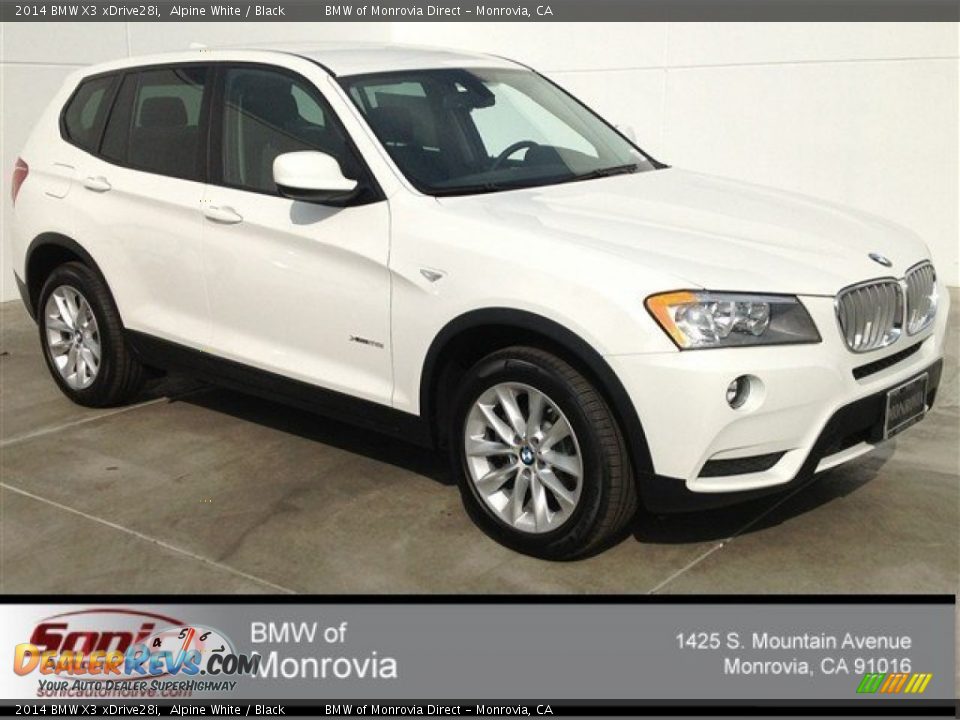 2014 BMW X3 xDrive28i Alpine White / Black Photo #1