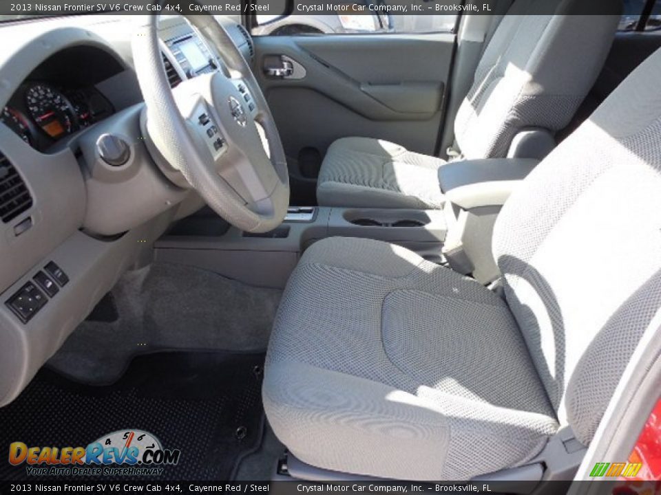 2013 Nissan Frontier SV V6 Crew Cab 4x4 Cayenne Red / Steel Photo #4