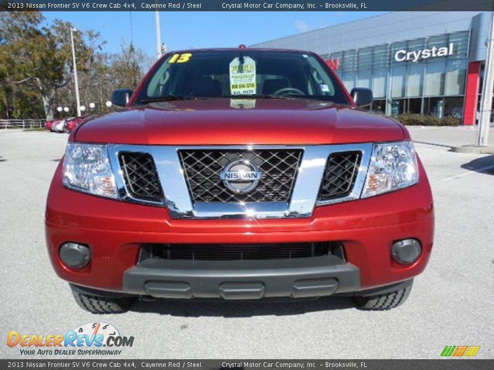 2013 Nissan Frontier SV V6 Crew Cab 4x4 Cayenne Red / Steel Photo #13