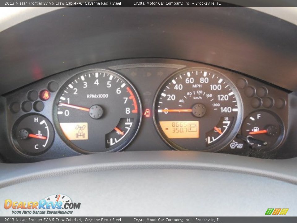 2013 Nissan Frontier SV V6 Crew Cab 4x4 Cayenne Red / Steel Photo #18