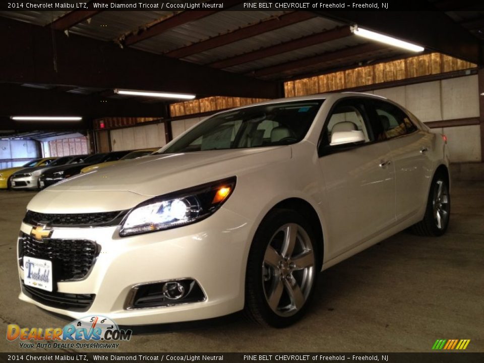 2014 Chevrolet Malibu LTZ White Diamond Tricoat / Cocoa/Light Neutral Photo #1