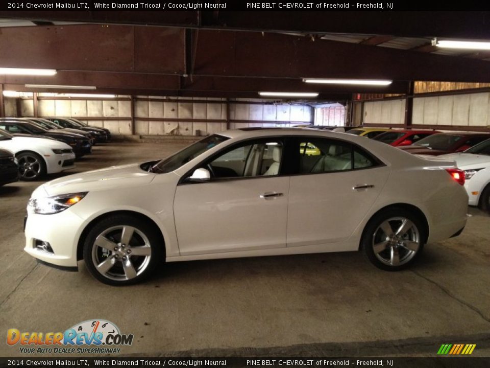 2014 Chevrolet Malibu LTZ White Diamond Tricoat / Cocoa/Light Neutral Photo #3