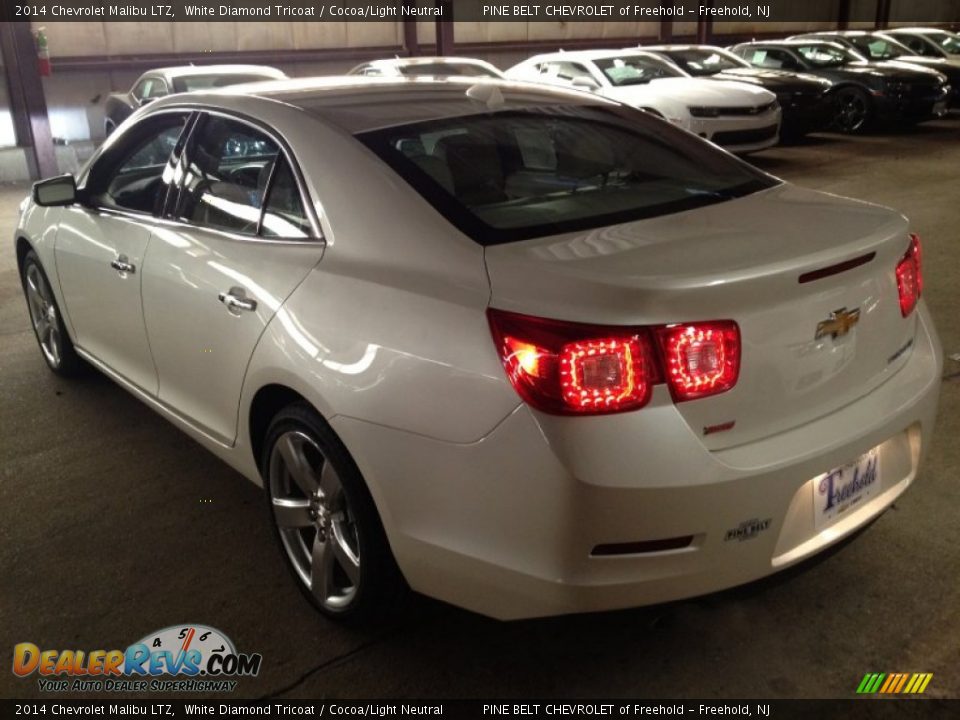 2014 Chevrolet Malibu LTZ White Diamond Tricoat / Cocoa/Light Neutral Photo #4